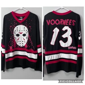 Friday the 13th Graphic Long Sleeve Hockey Jersey Size S